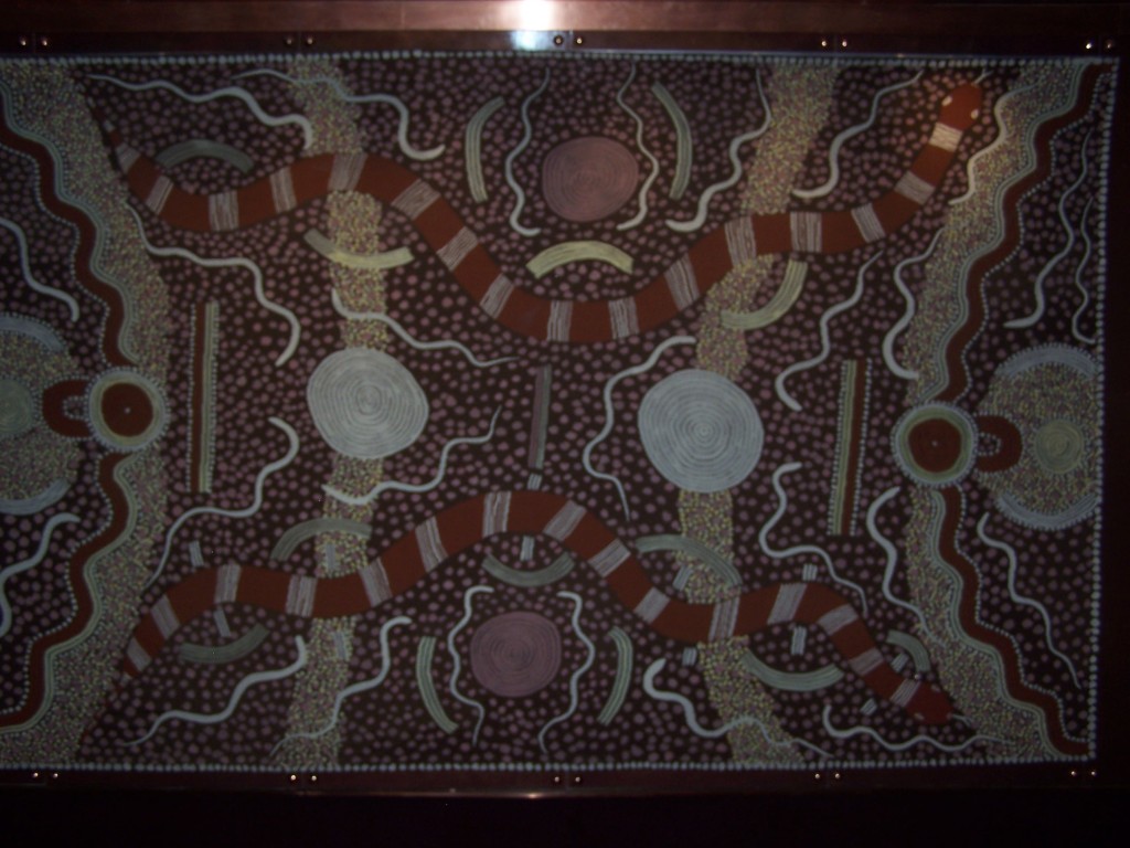 The Winparrku Serpents Kaapa Djambidjimba Woven by the Victorian Tapestery Workshop 1978